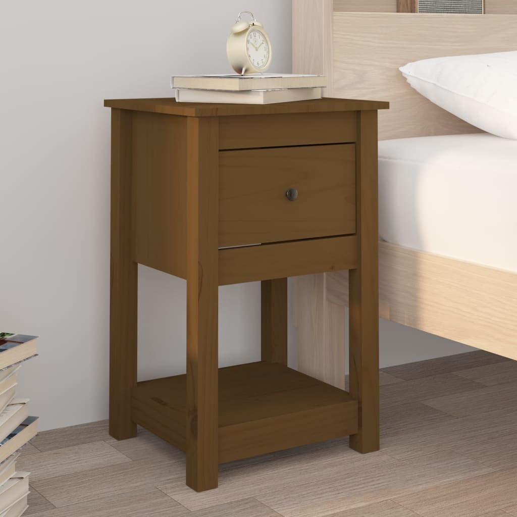 Bedside Cabinets 2 pcs Honey Brown 40x35x61.5cm Solid Wood Pine